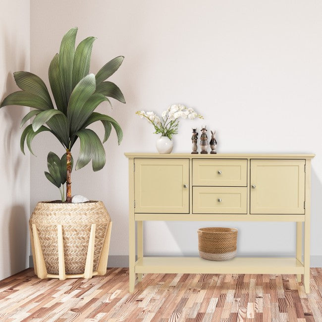 Buffet Sideboard Wooden Storage Cabinet Console Table with Storage Shelf and Drawers