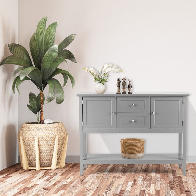 Buffet Sideboard Wooden Storage Cabinet Console Table with Storage Shelf and Drawers