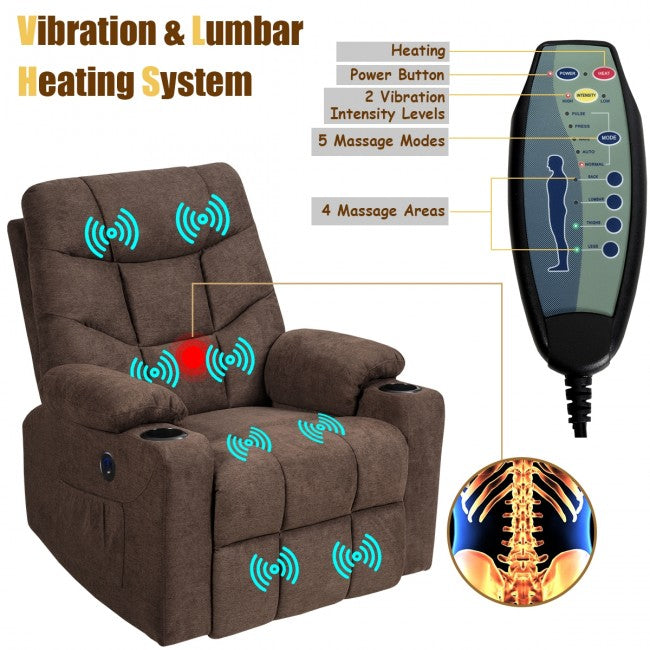 Electric Power Lift Recliner Massage Sofa