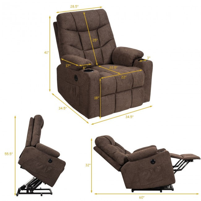 Electric Power Lift Recliner Massage Sofa