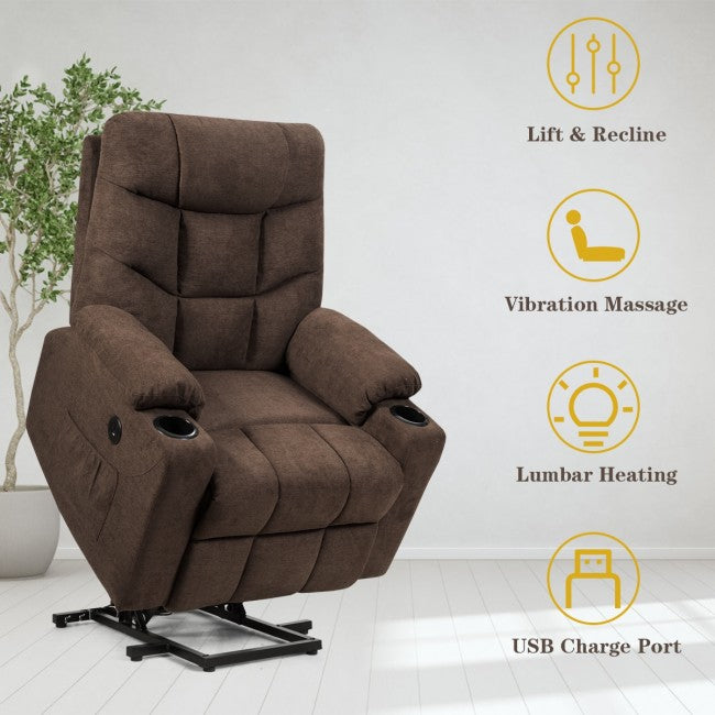 Electric Power Lift Recliner Massage Sofa