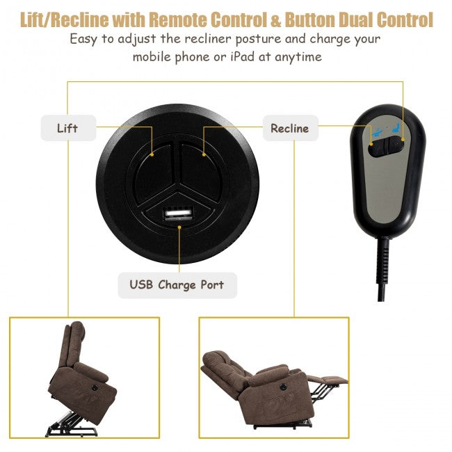 Electric Power Lift Recliner Massage Sofa