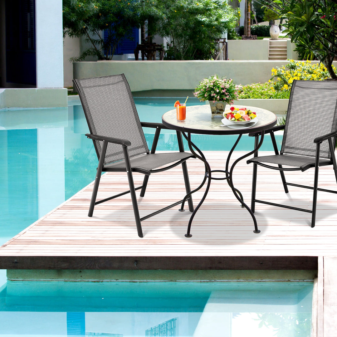 Set of 2 Outdoor Patio Folding Chairs