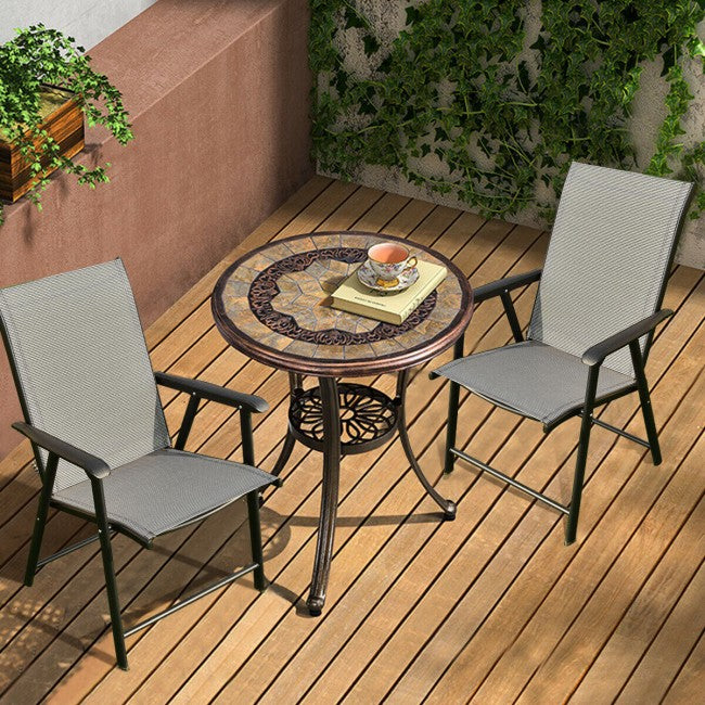Set of 2 Outdoor Patio Folding Chairs