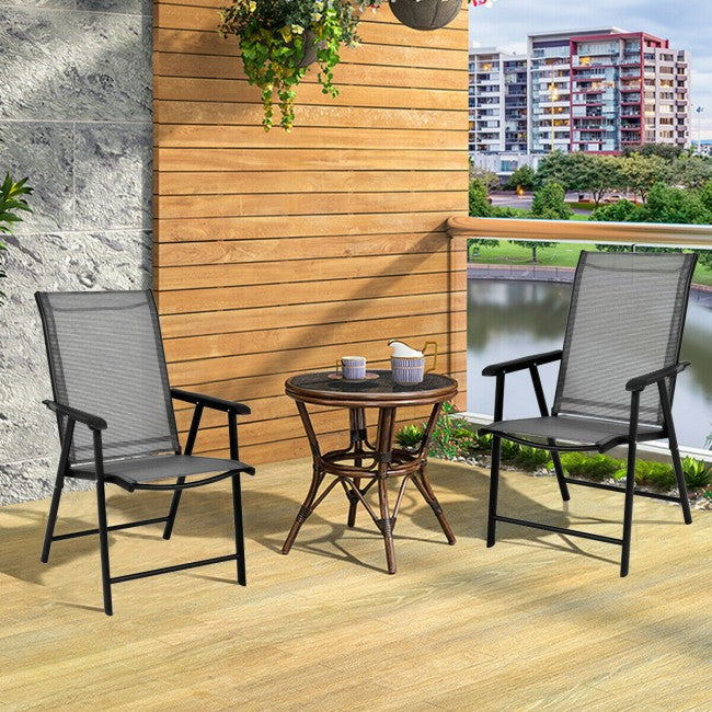 Set of 2 Outdoor Patio Folding Chairs