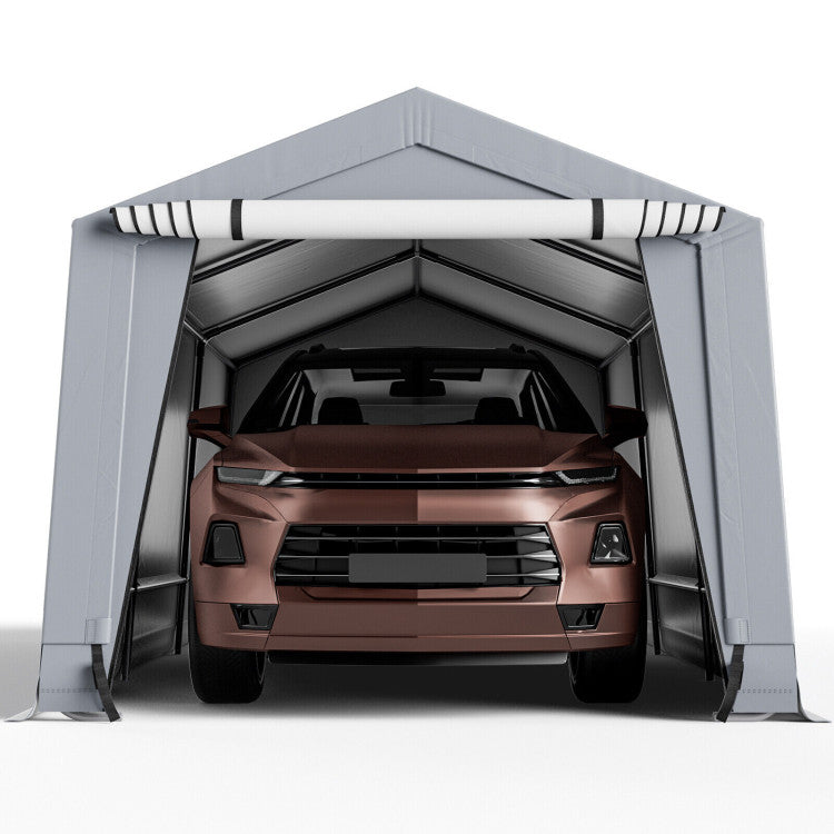 10 x 20 Feet Outdoor Heavy Duty Carport Car Canopy Garage Party Tent Boat Storage Shelter with Doors