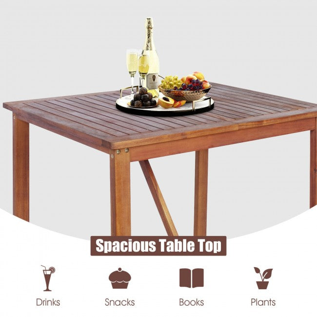 3 Pieces Patio Bar Set with 2 Bar Stools and 1 Bar Table