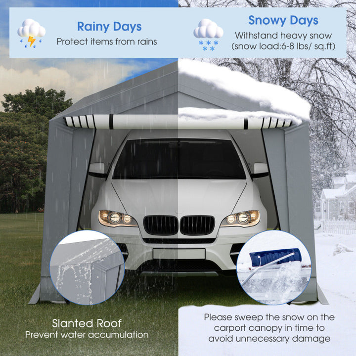 Car canopy for snow shop