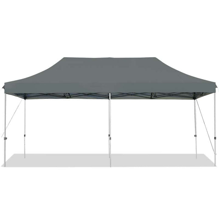 10 x 20 FT Outdoor Pop Up Canopy Portable Folding Camping Tent with Adjustable Height and Storage Bag