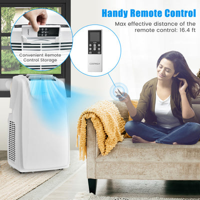 11500 BTU 3-in-1 Portable Air Conditioner Powerful AC Unit with Dual Hose and Remote Control