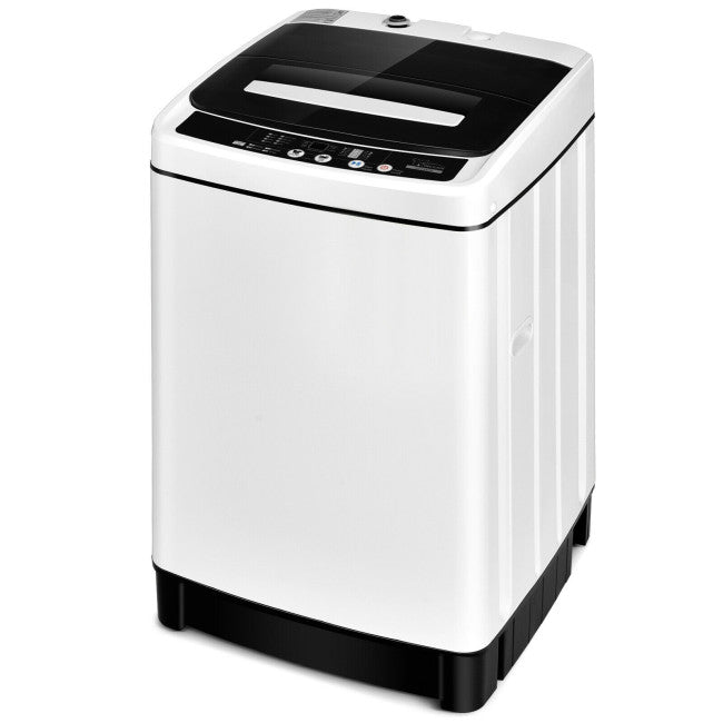 11 LBS Portable Full-Automatic Washing Machine Compact 1.5 Cubic Feet Laundry Washer Spin with LED Display