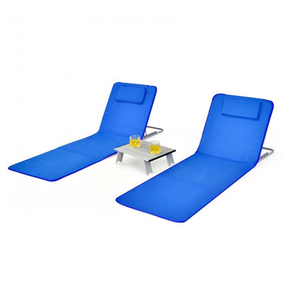 3 Pieces Beach Lounge Chair Mat
