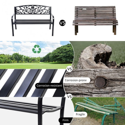 50 Inch Steel Frame Garden Porch Chair