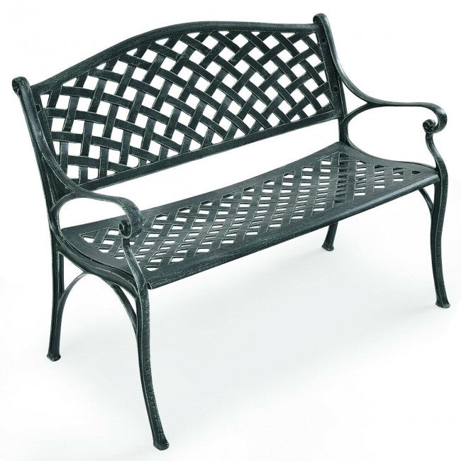 40 Inch Outdoor Aluminum Antique Garden Bench