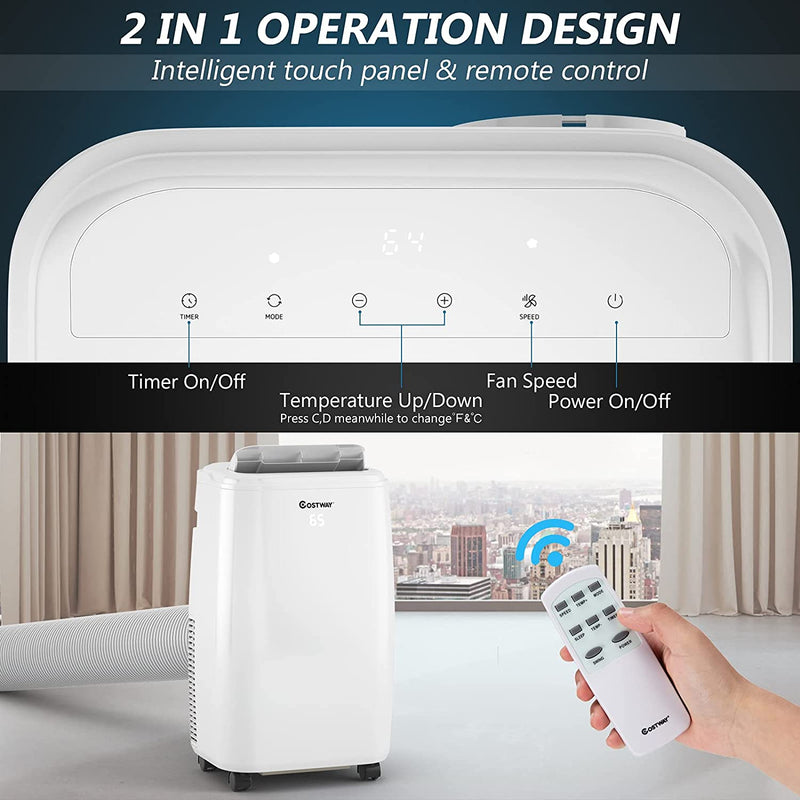 12000 BTU Portable Air Conditioner Multifunctional Air Cooler with Remote Control and 24-hour Timer