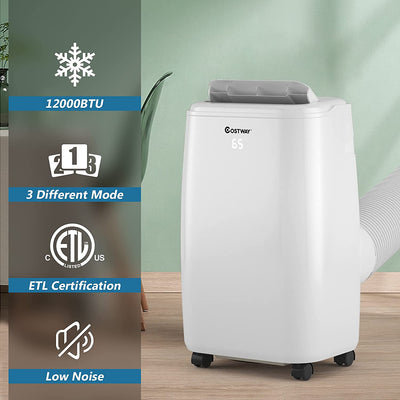 12000 BTU Portable Air Conditioner Multifunctional Air Cooler with Remote Control and 24-hour Timer