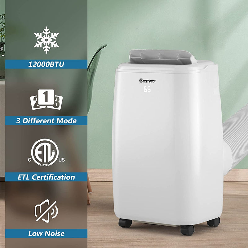 12000 BTU Portable Air Conditioner Multifunctional Air Cooler with Remote Control and 24-hour Timer