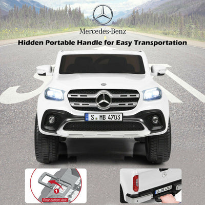 12V 2-Seater Kids Ride On Truck Licensed Mercedes Benz X Class Electric Vehicle with Remote Control-Canada Only