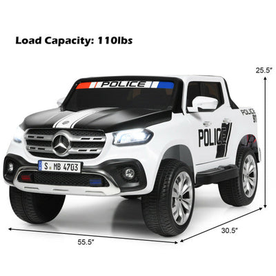 12V 2-Seater Kids Ride On Truck Licensed Mercedes Benz X Class Electric Vehicle with Remote Control-Canada Only