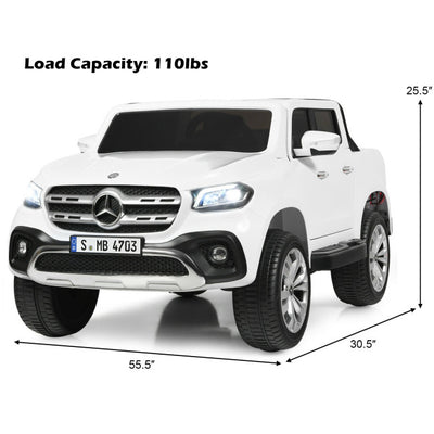 12V 2-Seater Kids Ride On Truck Licensed Mercedes Benz X Class Electric Vehicle with Remote Control