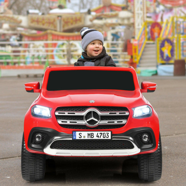 12V 2-Seater Kids Ride On Truck Licensed Mercedes Benz X Class Electric Vehicle with Remote Control