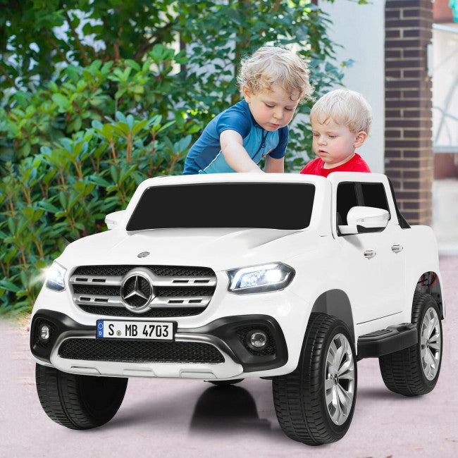 12V 2-Seater Kids Ride On Truck Licensed Mercedes Benz X Class Electric Vehicle with Remote Control-Canada Only