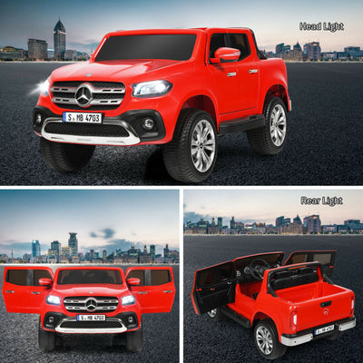 12V 2-Seater Kids Ride On Truck Licensed Mercedes Benz X Class Electric Vehicle with Remote Control