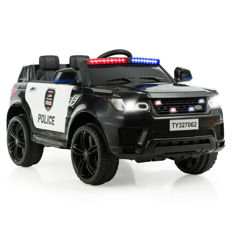 12V Electric Kids Ride On Police Car Toy Vehicles with Two Control Modes