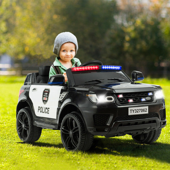 12V Electric Kids Ride On Police Car Toy Vehicles with Two Control Modes
