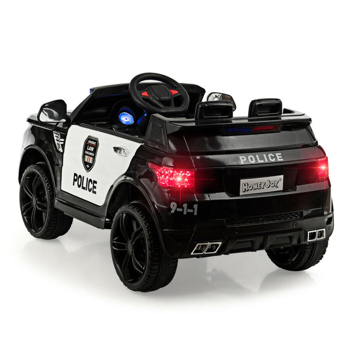 12V Electric Kids Ride On Police Car Toy Vehicles with Two Control Modes