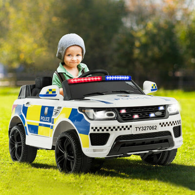 12V Electric Kids Ride On Police Car Toy Vehicles with Two Control Modes