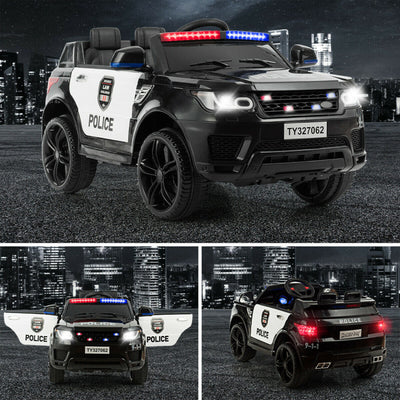 12V Electric Kids Ride On Police Car Toy Vehicles with Two Control Modes