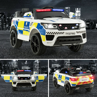 12V Electric Kids Ride On Police Car Toy Vehicles with Two Control Modes