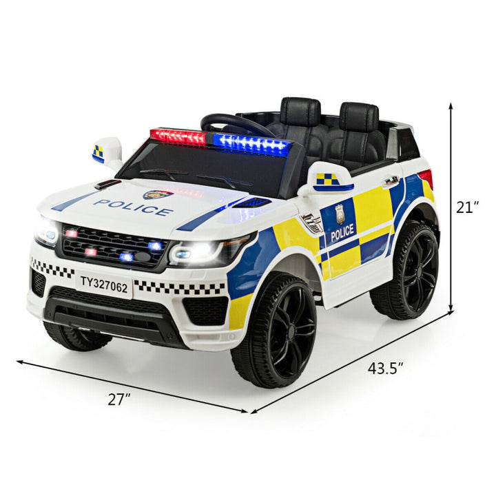 12V Electric Kids Ride On Police Car Toy Vehicles with Two Control Modes