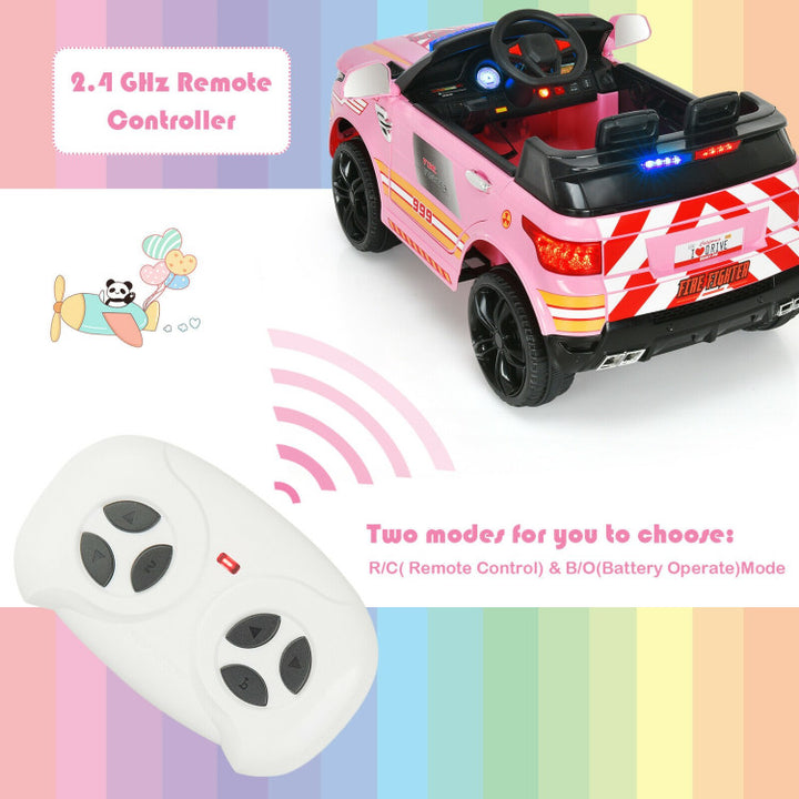 12V Electric Kids Ride On Police Car Toy Vehicles with Two Control Modes