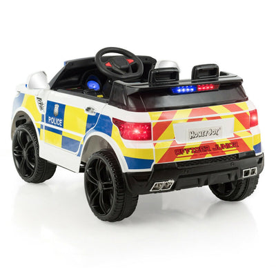 12V Electric Kids Ride On Police Car Toy Vehicles with Two Control Modes