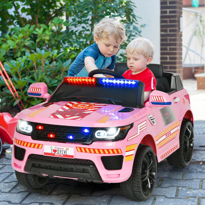 12V Electric Kids Ride On Police Car Toy Vehicles with Two Control Modes