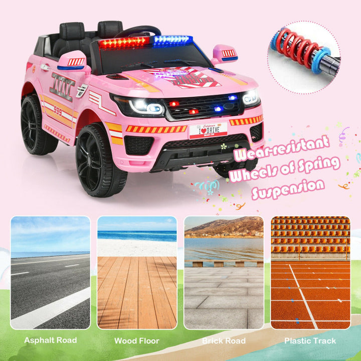 12V Electric Kids Ride On Police Car Toy Vehicles with Two Control Modes
