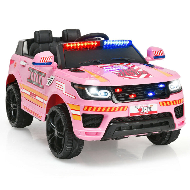 12V Electric Kids Ride On Police Car Toy Vehicles with Two Control Modes