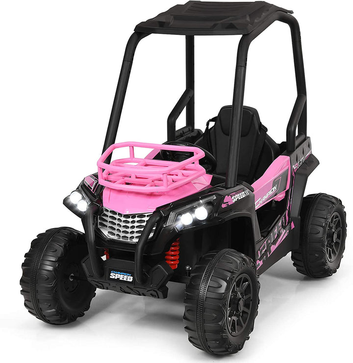 12V Electric Kids Ride On Truck RC Off-Road UTV Toy Car with Remote Control and Storage Basket