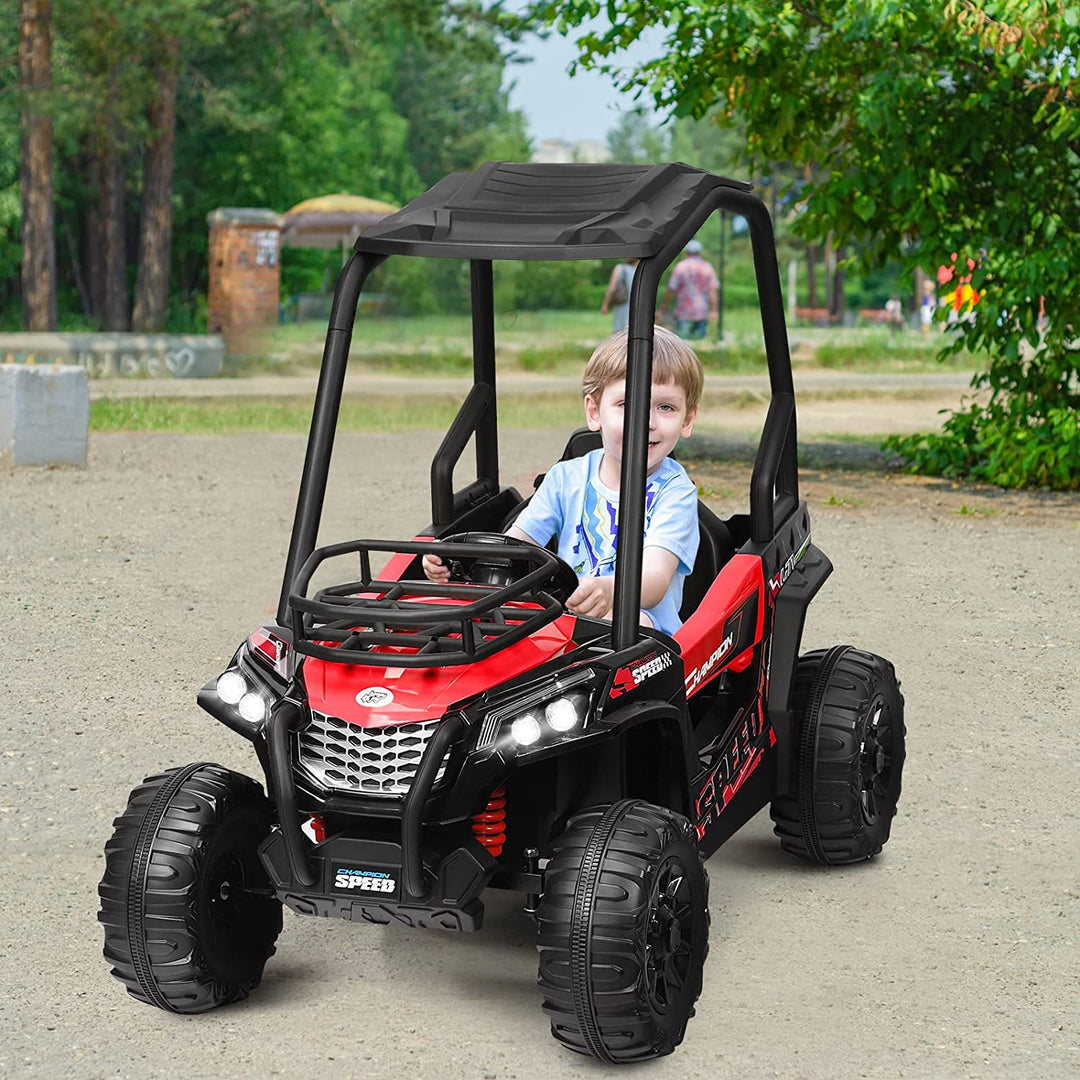 12V Electric Kids Ride On Truck RC Off-Road UTV Toy Car with Remote Control and Storage Basket