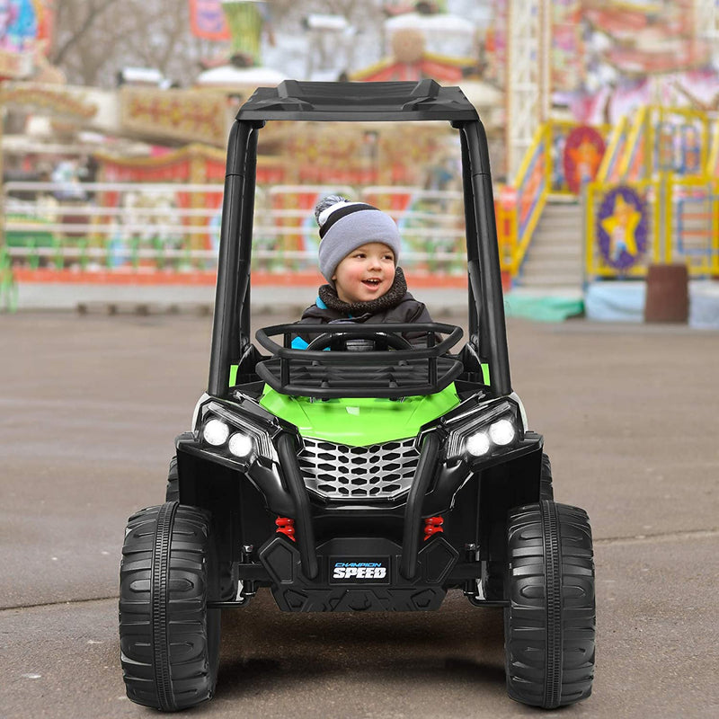 12V Electric Kids Ride On Truck RC Off-Road UTV Toy Car with Remote Control and Storage Basket