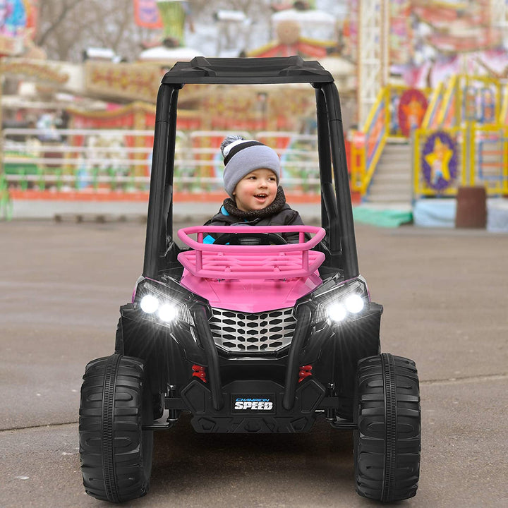 12V Electric Kids Ride On Truck RC Off-Road UTV Toy Car with Remote Control and Storage Basket