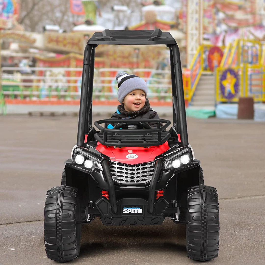 12V Electric Kids Ride On Truck RC Off-Road UTV Toy Car with Remote Control and Storage Basket