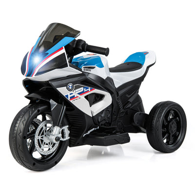 12V Licensed BMW Kids Ride On Motorcycle Battery Powered 3-Wheel Motorbike with Pedal Headlights