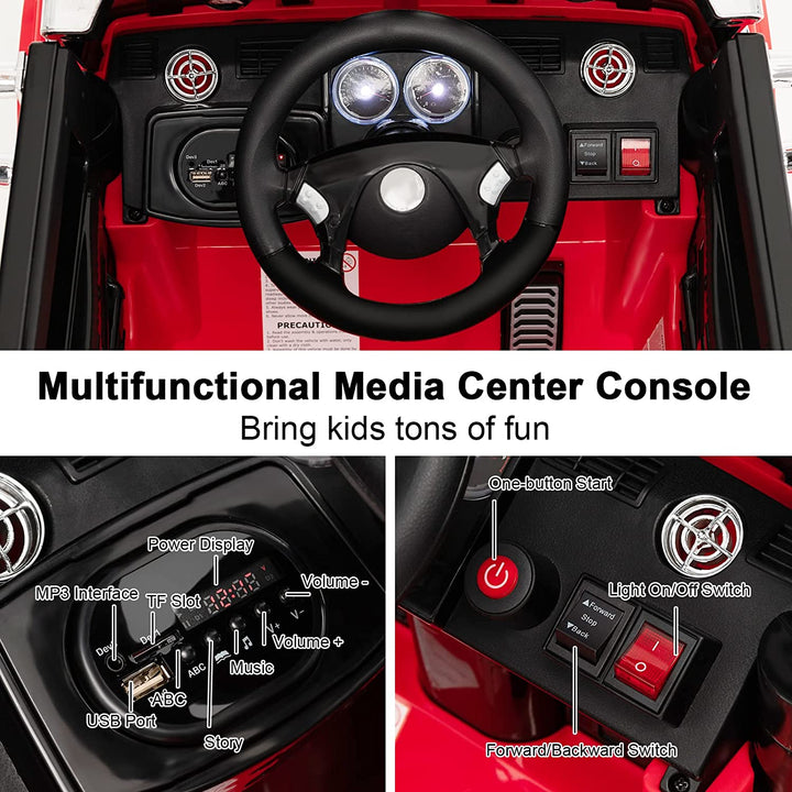 12V Licensed Freightliner Ride-On Dump Truck Electric Toy Car with Remote Control Rear Loader-Canada Only