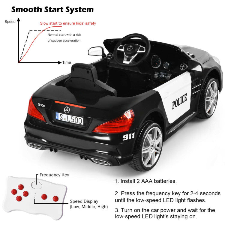 12V Licensed Mercedes-Benz SL500 Battery Powered Vehicle Electric Car with Remote Control and LED Lights