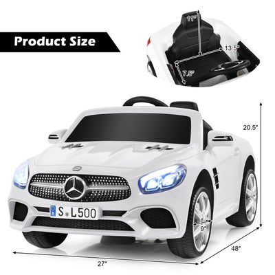12V Licensed Mercedes-Benz SL500 Battery Powered Vehicle Electric Car with Remote Control and LED Lights
