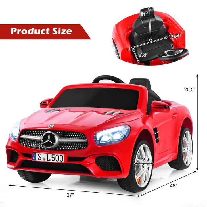12V Licensed Mercedes-Benz SL500 Battery Powered Vehicle Electric Car with Remote Control and LED Lights