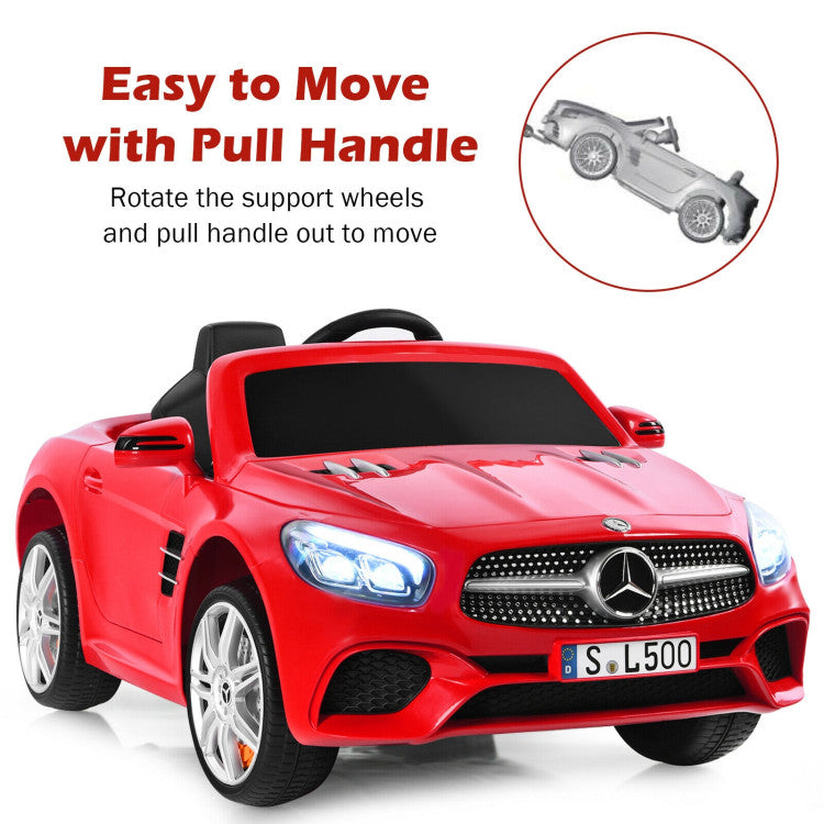 12V Licensed Mercedes-Benz SL500 Battery Powered Vehicle Electric Car with Remote Control and LED Lights
